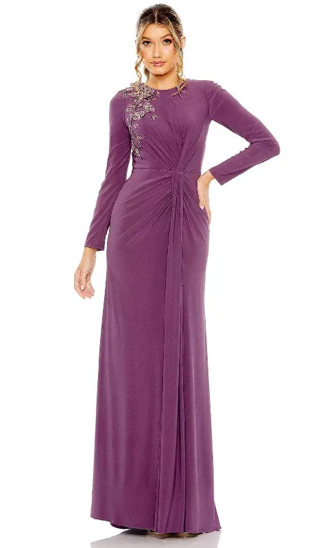 Women Fashion Mac Duggal 42106 - Long Sleeve Ruched Evening Gown