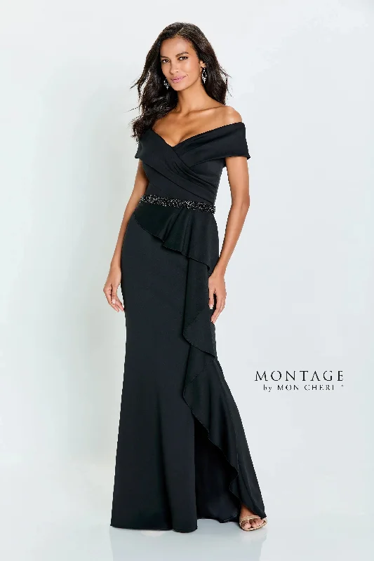 Flash Discount Montage by Mon Cheri 221976W - Off Shoulder Gown