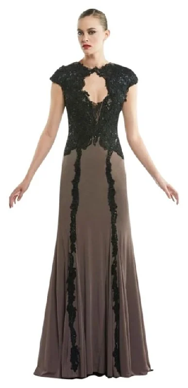 Women's Sporty Clothes Sue Wong - N5430SC Keyhole Front Laced Evening Gown