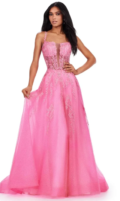 Stylish Women's Clothing Ashley Lauren 11526 - Lace-Up Back V-Neck Prom Gown