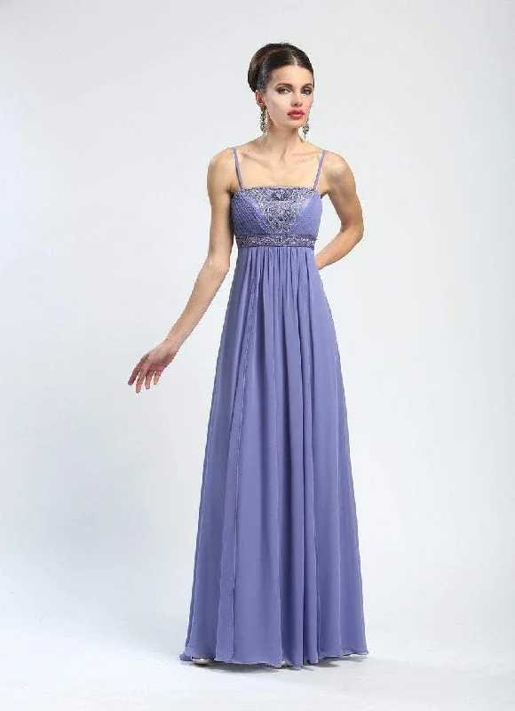 Women's High-Fashion Clothes Sue Wong - N4219SC Spaghetti Strap Empire Chiffon Gown