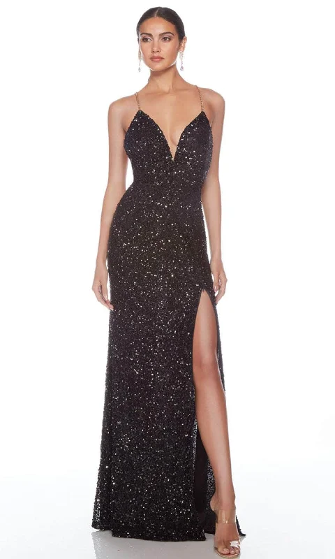 Bundle Offer Alyce Paris 88010 - Chain Strap Evening Gown Dress