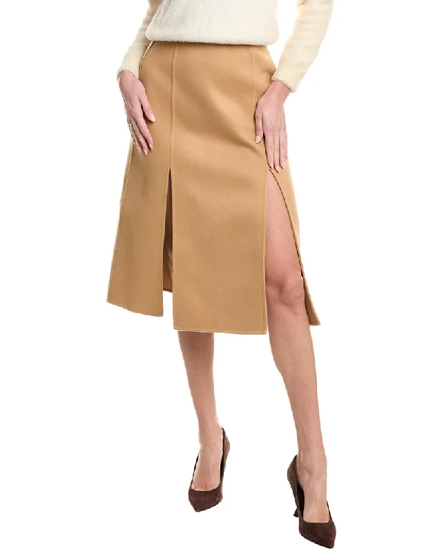 Women's Clothing Boutique Michael Kors Collection Melton Wool Midi Skirt