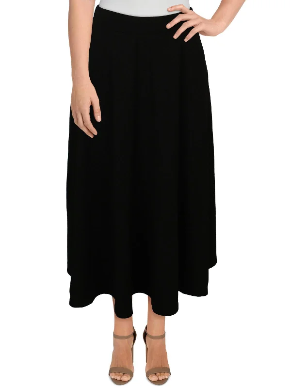 Casual Style for Busy Women Plus Womens Pull On A-Line Midi Skirt