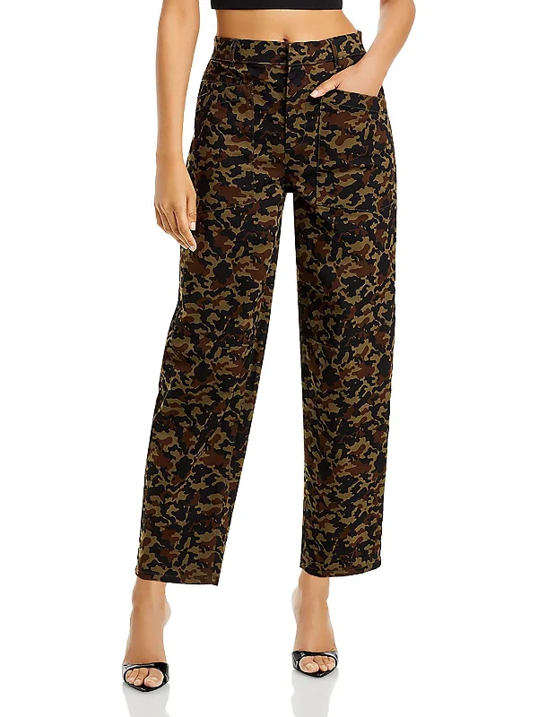 Flash Discount Womens Relaxed Camouflage Straight Leg Pants