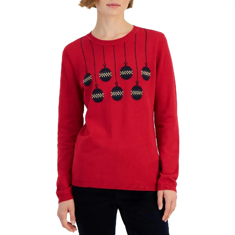 Women's Evening Clothing Ornament Womens Graphic Cotton Christmas Sweater