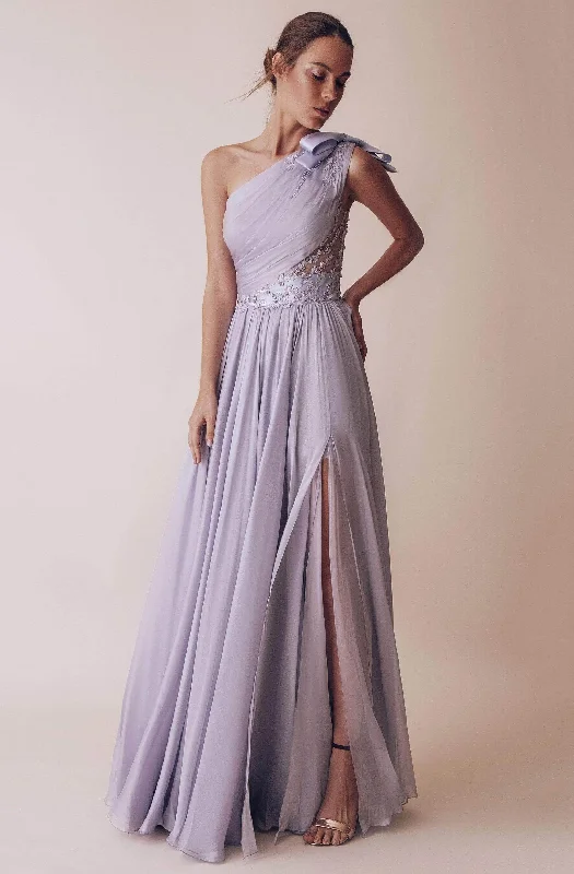 Stylish Women's Garments For Holidays Gatti Nolli Couture OP-4981- Ruched One-Shoulder Prom Gown