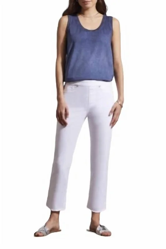 Sales For Clothes Audrey Pull On Straight Crop Jeans In White