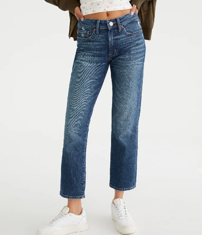 Discount Store Aeropostale Mid-Rise Straight Ankle Jean