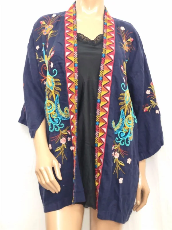 Women's Clothing for Every Season and Trend Women's Shula Linen Kimono In Deep Navy