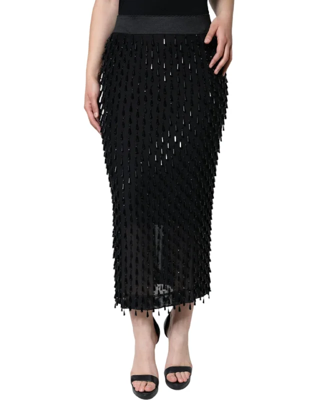 Plus-Size Women's Clothing Dolce & Gabbana  Embellished Pencil Cut Midi Women's Skirt