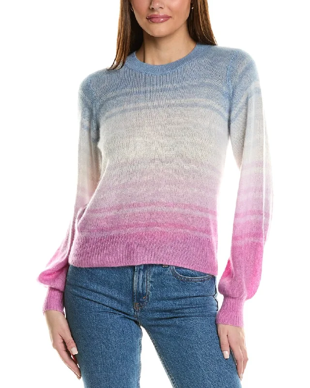 Women's Athletic Clothes Autumn Cashmere Gradient Stripe Cashmere & Silk-Blend Sweater