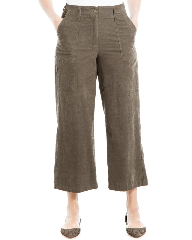 Women's Athletic Clothes Max Studio Crop Wide Leg Corduroy Pant