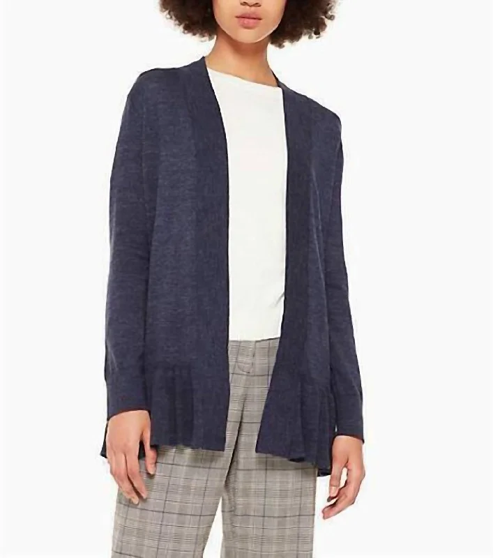 Women's Clothing Outfit Set Broome Street Open Front Denim Cardigan In Blue