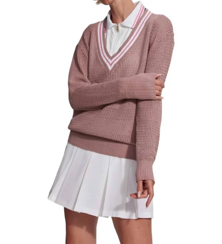 Women's Stylish Vacation Attire Hadley Knit Sweater In Deauville Mauve