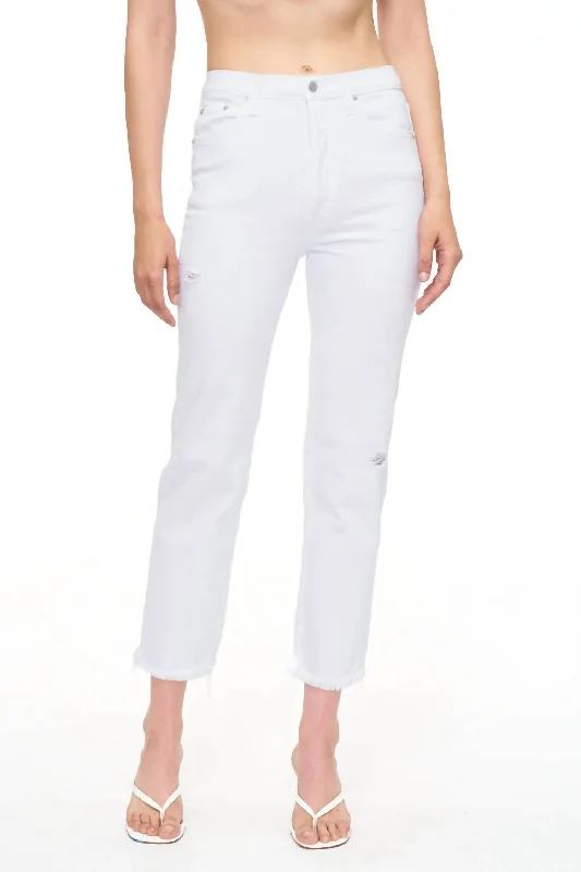 Women's Romantic Outfit Charlie High Rise Straight Jeans In White