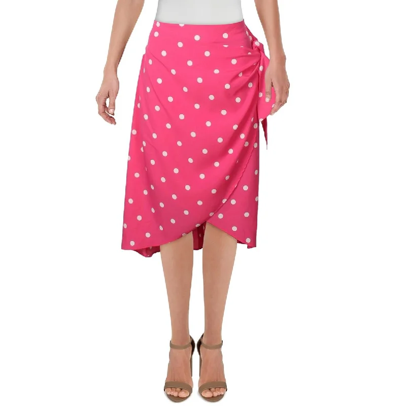 Big Sale Event Ami Womens Polka Dot Faux Wrap Wrap Skirt