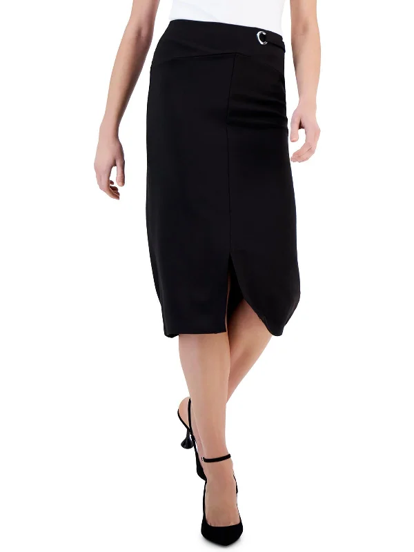 Chic Women's Clothing Online Womens Knee-Length Solid Pencil Skirt