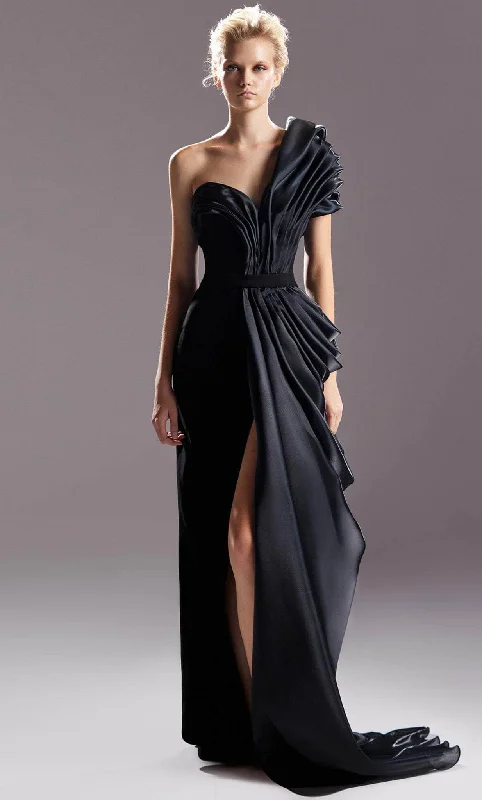 Women's Evening Outfit MNM Couture G1507 - Draped Gown