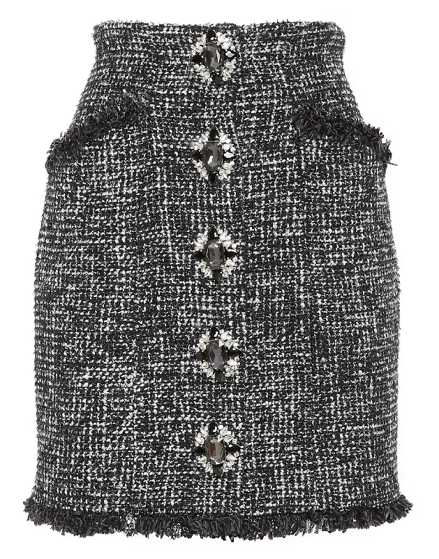 Seasonal Women's Fashion Trends Tweed Skirt