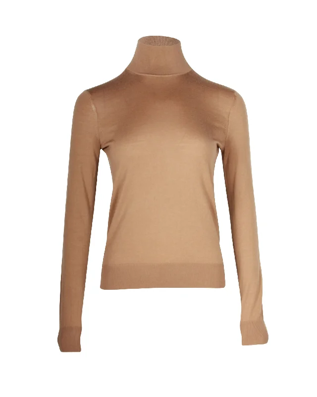 VIP Member Discount Theory Turtleneck Sweater in Brown Regal Wool