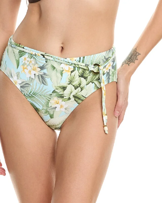 Women Wear Online Tommy Bahama Paradise Fronds Belt High-Waist Bikini Bottom