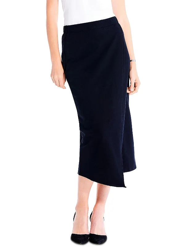 Women's Comfortable Lounge Outfit Womens Asymmetrical Office Wrap Skirt