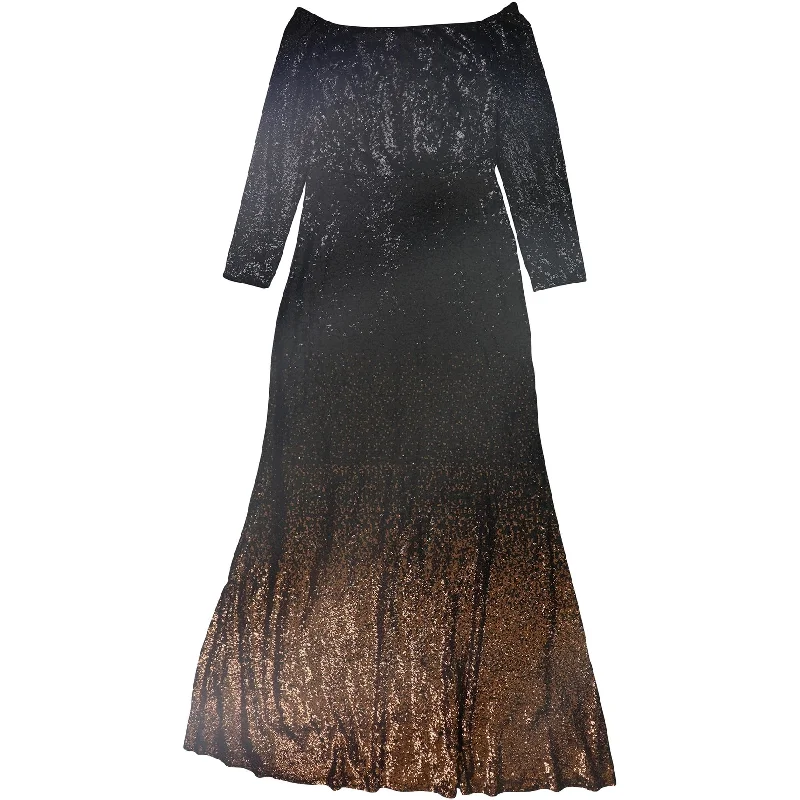 Women's Holiday Attire Tadashi Shoji Womens Sequin Gown Dress