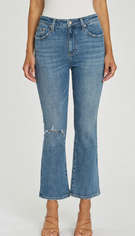 Women Wear Boutique Lennon Cropped Bootcut Flare Jean In Canyon