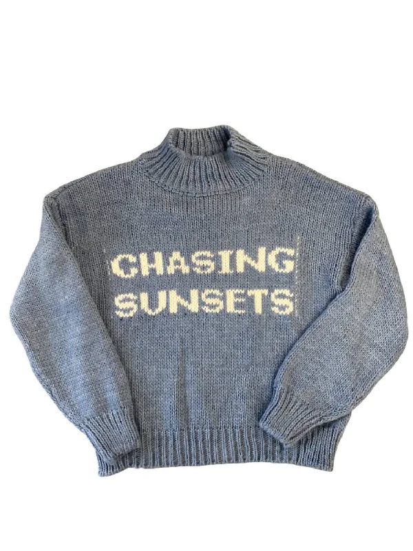 Women's Plus-Size Garments Chasing Sunsets Sweater In Blue Multi