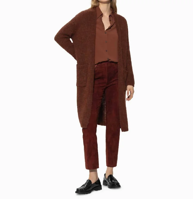 Women's Professional Attire Wool Blend Cardigan In Whisky