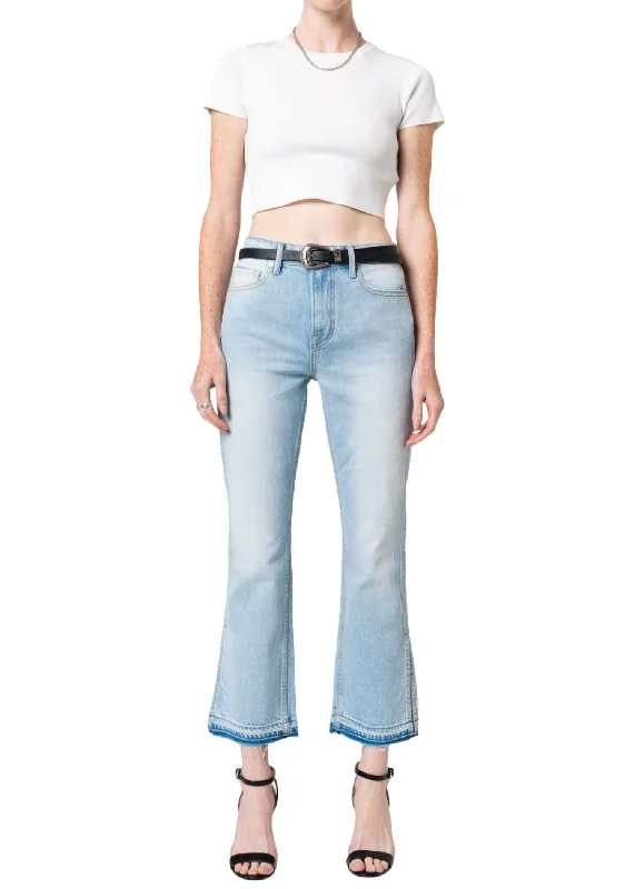 Trendy Athleisure Clothing For Women Farrah Mid Rise Kick Flare Jeans In Miami