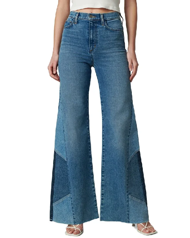 Stylish Women's Outerwear Apparel JOE'S Jeans The Bailey Its Like That Pieced Wide Leg Jean