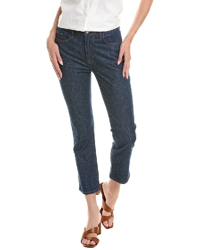 New Arrival Discounts Triarchy Ms. Hawn Dark Indigo High-Rise Cropped Loose Skinny Jean