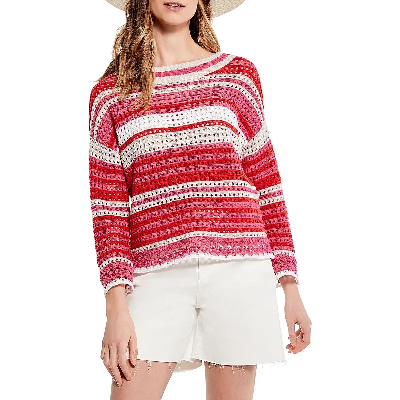 Everyday Women's Fashion Trends Womens Crochet Cotton Stretch Pullover Sweater