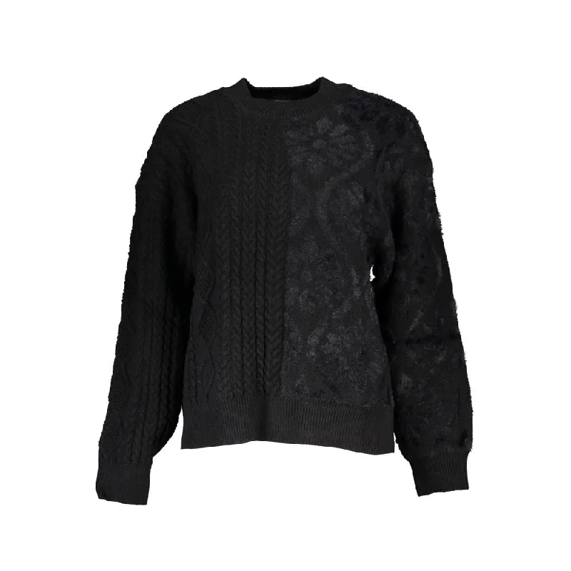 Women's Party Outfit Desigual Elegant Turtleneck Sweater with Contrast Women's Details