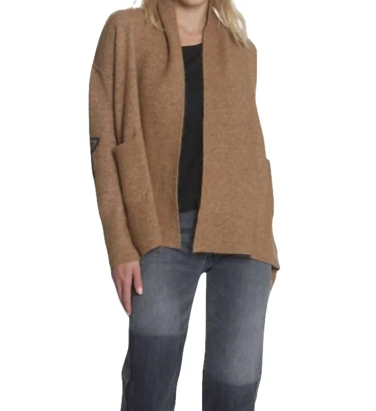 Women's Elegant Evening Outfit Bella Cozy Cardigan In Ginger