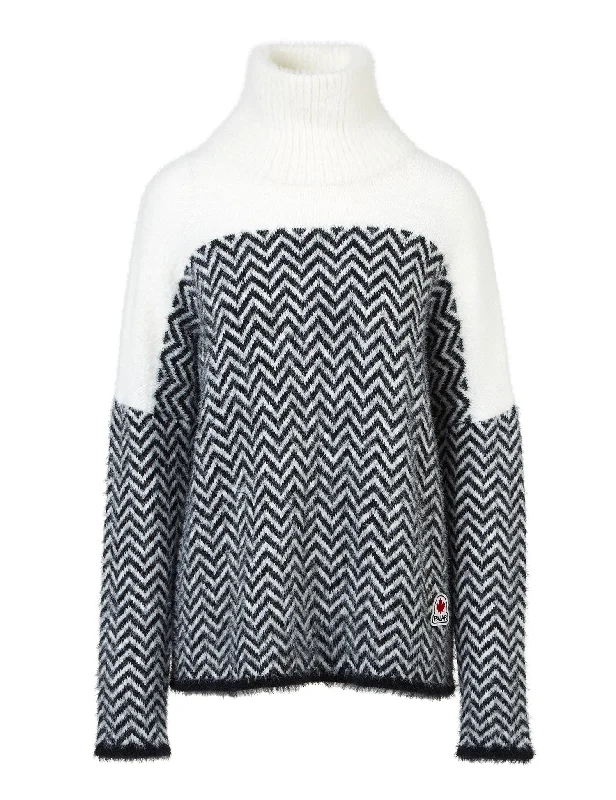 Women's Clothing Outfit Set Pajar Women’s Jasper High Neck Chevron Sweater