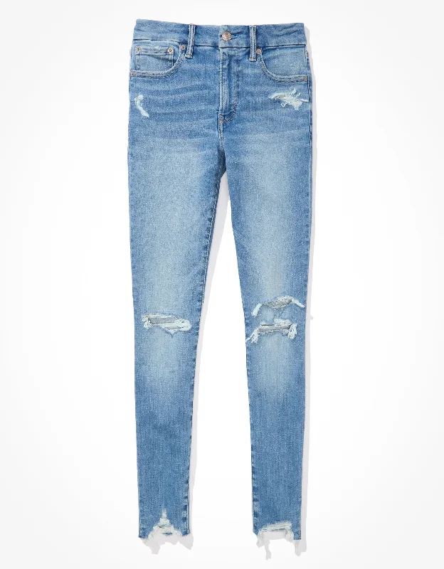 Online Boutique Stores AE Luxe Ripped High-Waisted Jegging