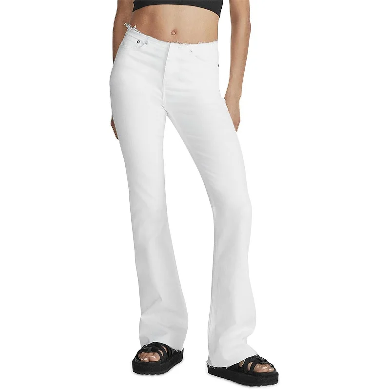 Online Clothing Boutiques Womens Pocket Cotton Flared Jeans