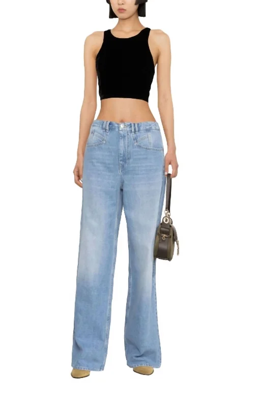 Women's Party Clothes Lemony Wide Leg Jeans In Light Blue