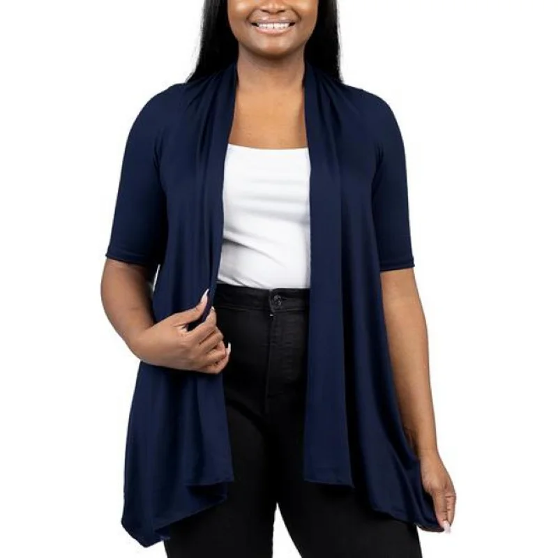 Women's Weekend Outfit Plus Womens Sharkbite Hem Long Cardigan Sweater