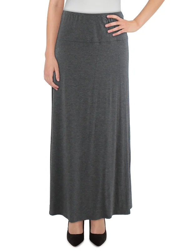 Women's Chic Outfit Plus Womens Heathered Long Maxi Skirt