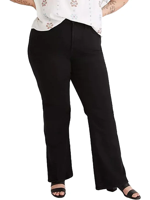 Best Online Clothing Boutiques Plus Womens Mid-Rise Stretch Flare Jeans