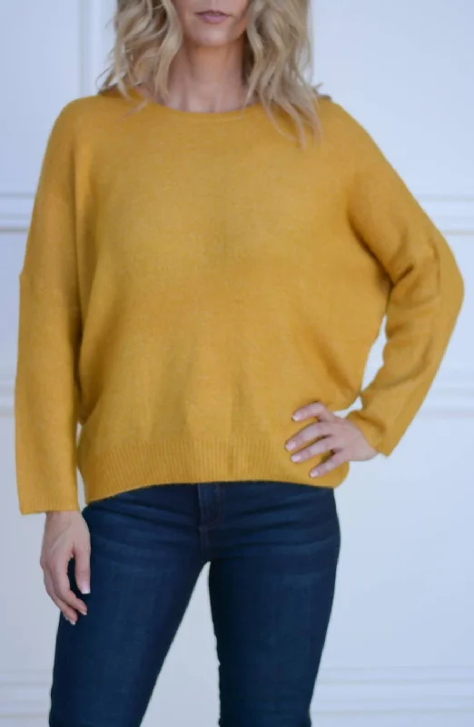 Luxury Women's Clothing Cover Your Basics Sweater In Mustard