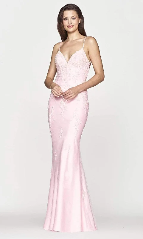 Women's Transitional Clothes Faviana - S10633 Lace Applique Trumpet Evening Gown