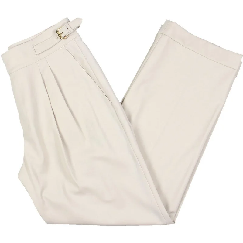 Women's Occasion Wear Clothes Womens Wool Blend Twill Straight Leg Pants