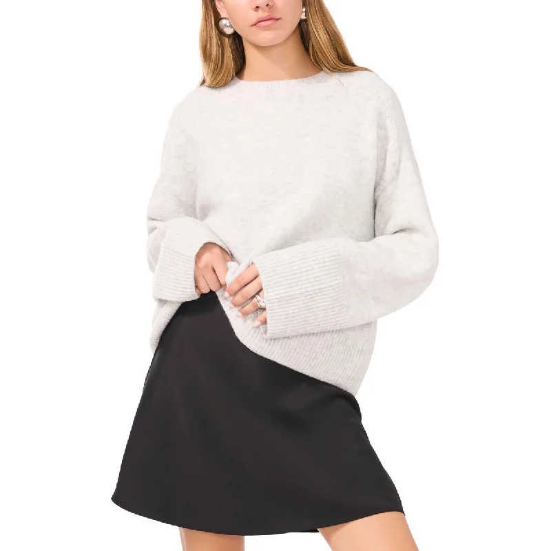 Versatile Women's Fashion Womens Ribbed Trim  Knit Pullover Sweater