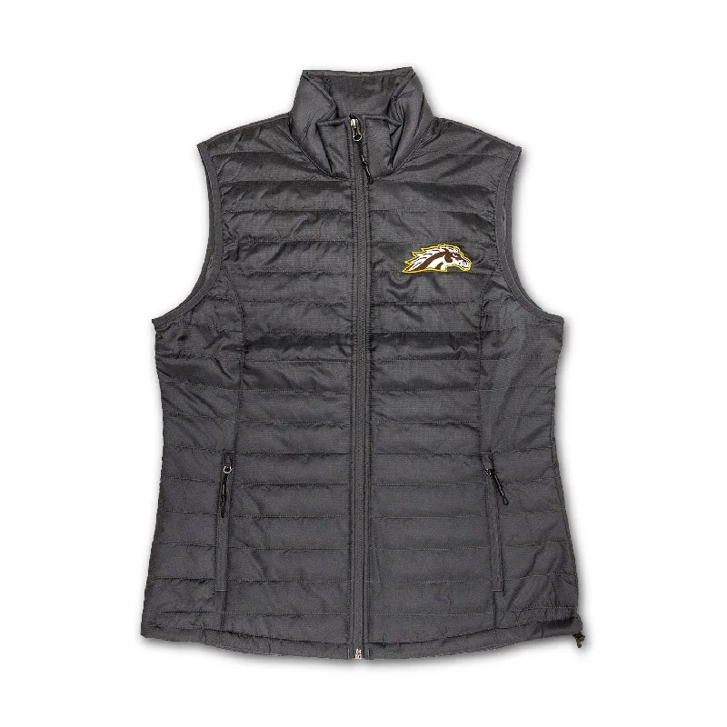 Elegant Clothing For Women Women's Glowing Spirit Mark Puffy Vest