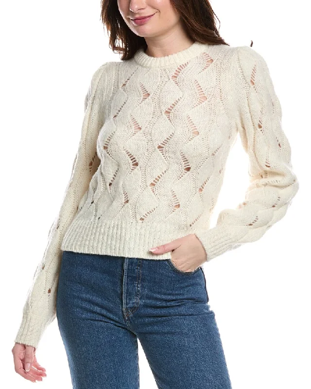 Outlet Clothing Rebecca Taylor Alpaca Chainette Wool & Alpaca-Blend Sweater